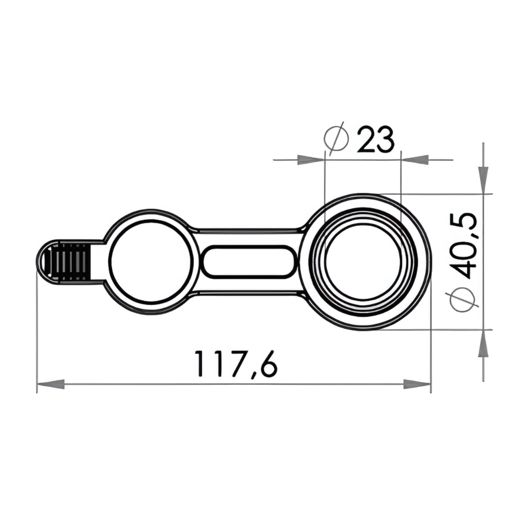 Carmo Medical Drain & Filler Port PVC/PUR valve w/plug 23mm