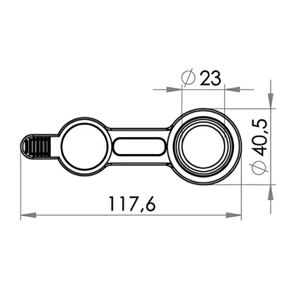 Carmo Medical Drain & Filler Port PVC/PUR valve w/plug 23mm